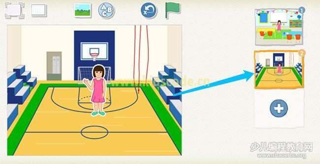 ScratchJR少兒編程啟蒙教程：第三章：參觀我的學校-少兒編程教育網