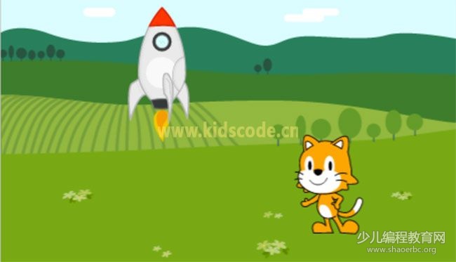 ScratchJR少兒編程啟蒙教程：第四章：火箭發射升空-少兒編程教育網