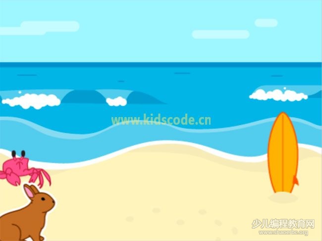 ScratchJR少兒編程啟蒙教程：第三章：蟹兔賽跑故事-少兒編程教育網(wǎng)