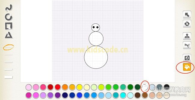 ScratchJR少兒編程啟蒙教程：第三章：堆雪人的故事-少兒編程教育網