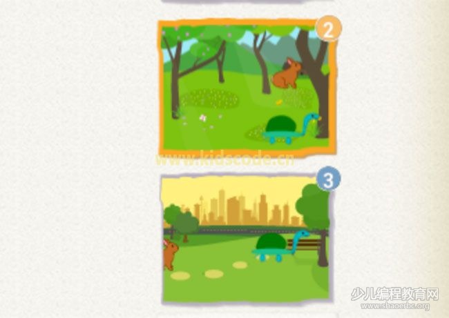 ScratchJR少兒編程啟蒙教程：第三章：龜兔賽跑的故事-少兒編程教育網