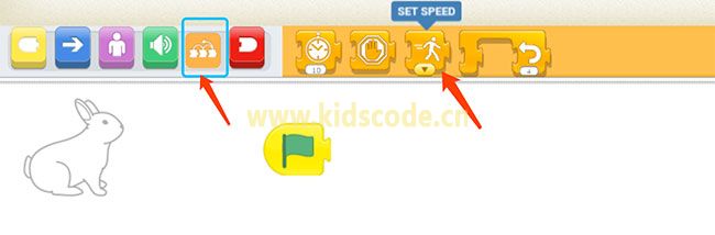ScratchJR少兒編程啟蒙教程：第三章：蟹兔賽跑故事-少兒編程教育網(wǎng)