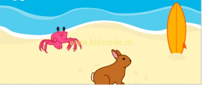 ScratchJR少兒編程啟蒙教程：第三章：蟹兔賽跑故事-少兒編程教育網(wǎng)