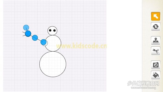 ScratchJR少兒編程啟蒙教程：第三章：堆雪人的故事-少兒編程教育網